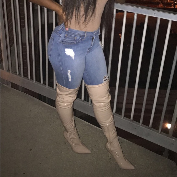 sexy thigh high leather boots